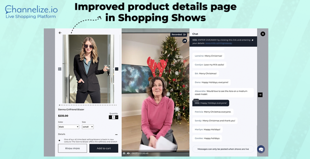 Improved product details page in Shopping Shows