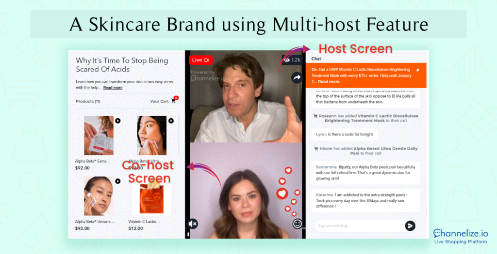 A Skincare Brand using Multi-host Feature