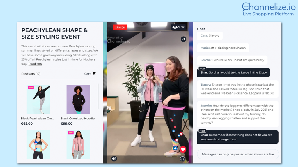 Channelize.io Live Video Shopping Platform for Fitness Brands