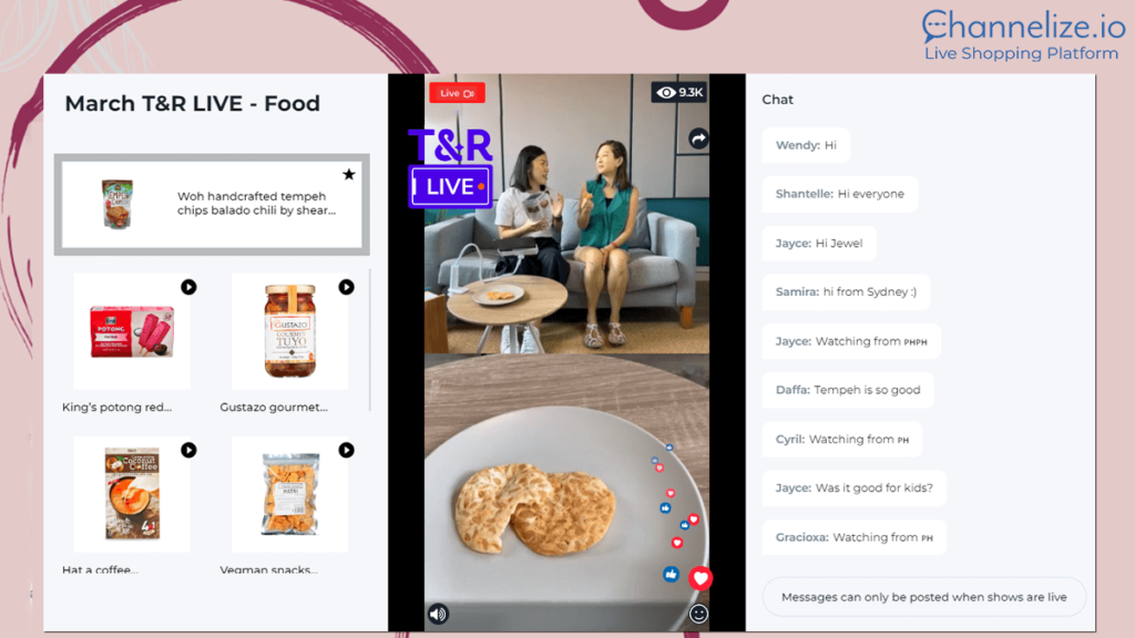 Food & Beverage Brands using Channelize.io Live Shopping Platform