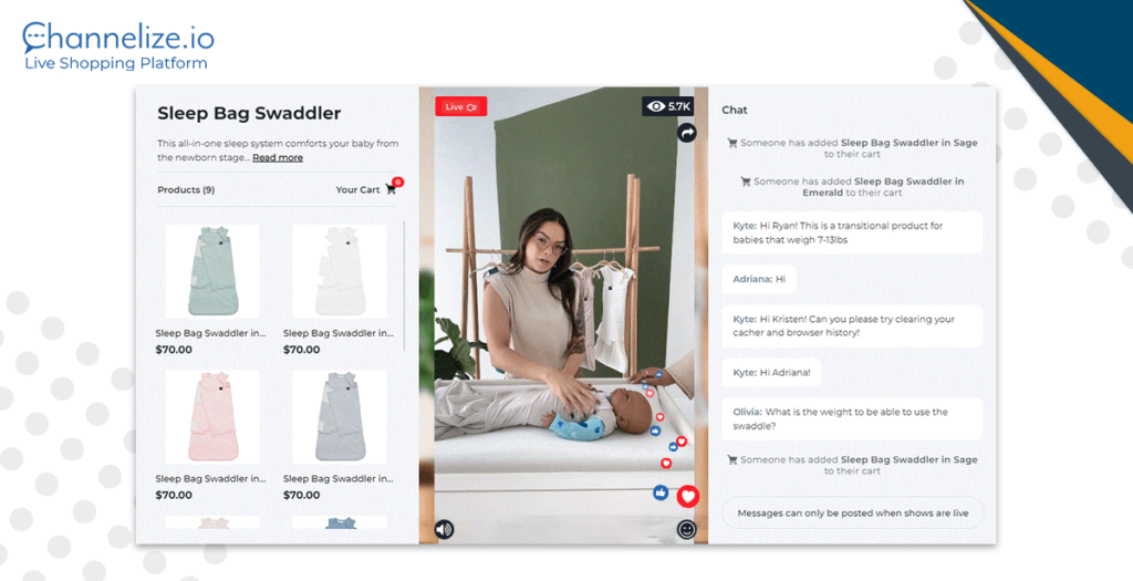 Kyte Baby  Drives Conversion via Channelize.io Live Shopping Platform.
