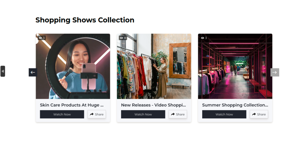 Shopping Shows Collection Feature for Shopify Stores