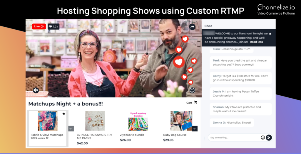 Custom RTMP Support by Channelize.io Live Shopping Platform